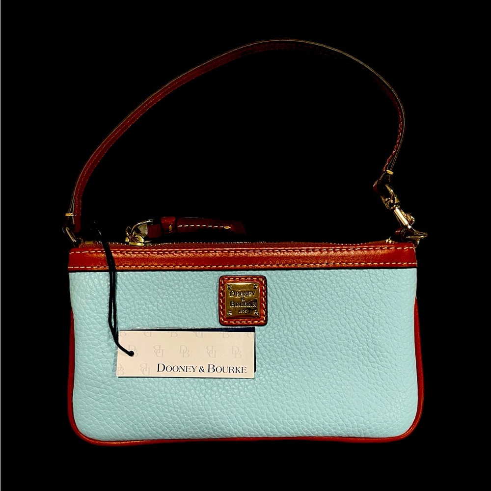 Light Blue Dooney & Bourke Large Slim Wristlet